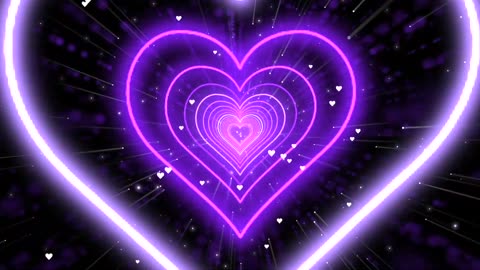 346. Heart Tunnel Background💜Purple Heart Heart