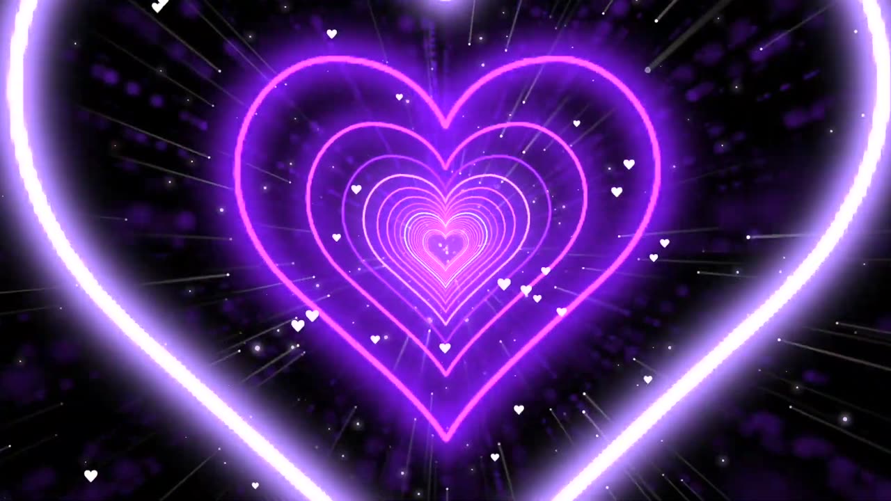 346. Heart Tunnel Background💜Purple Heart Heart