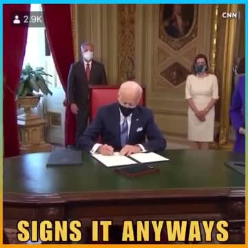 Joe Biden says he doesn't know what he is signing.