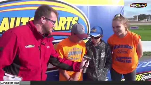 Kid EPICALLY Yells "Let's Go Brandon" Into Mic Before Race