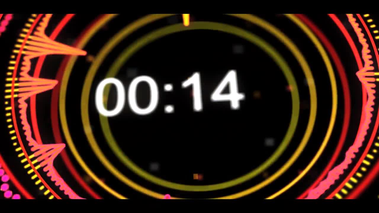 Fashion dynamic 2 minutes countdown video material