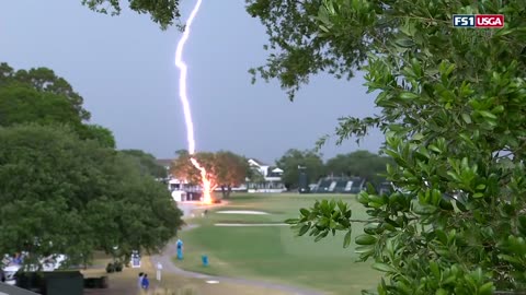 Lighting strike at the 2023, USA Women open New