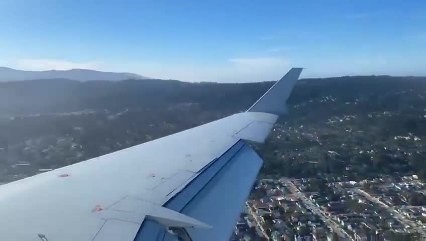 Flying into Monterey California