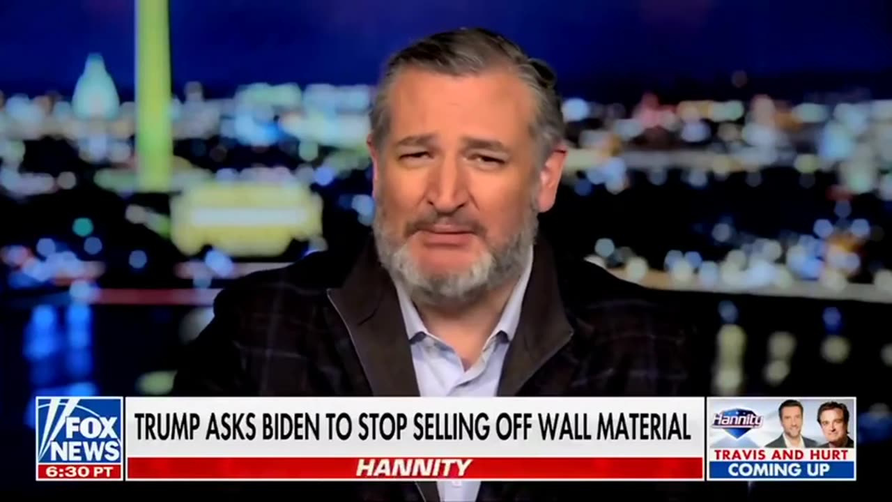 Ted Cruz is PISSED about Biden selling border wall material before Trump takes office