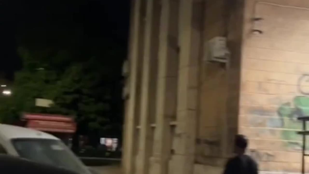 "You go away!" The usual suspect chases and wants to abuse an Italian woman.