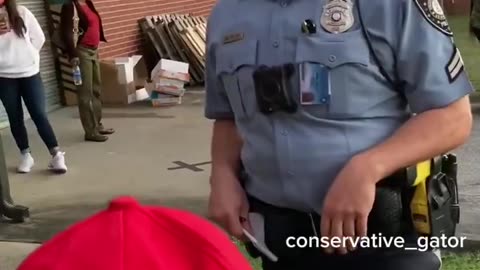Man standing in line to vote is told he will be arrested if he doesn’t remove his MAGA hat