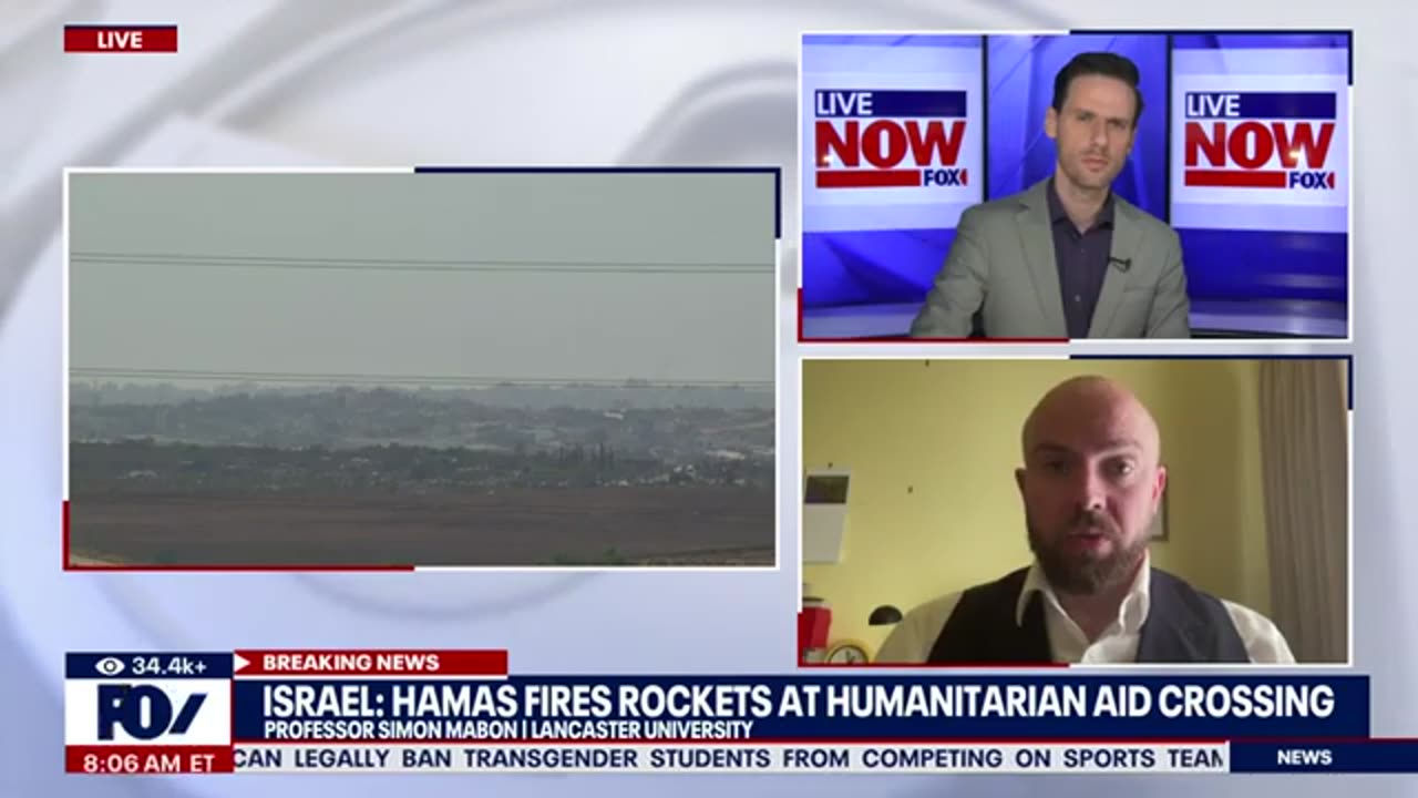 BREAKING: Hamas fires rockets at Gaza humanitarian aid crossing | LiveNOW from FOX