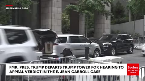 BREAKING NEWS Trump Departs Trump Tower For Hearing To Appeal Verdict In The E. Jean Carroll Case