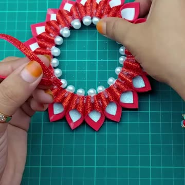 Handmade Christmas ornaments making for home decoration