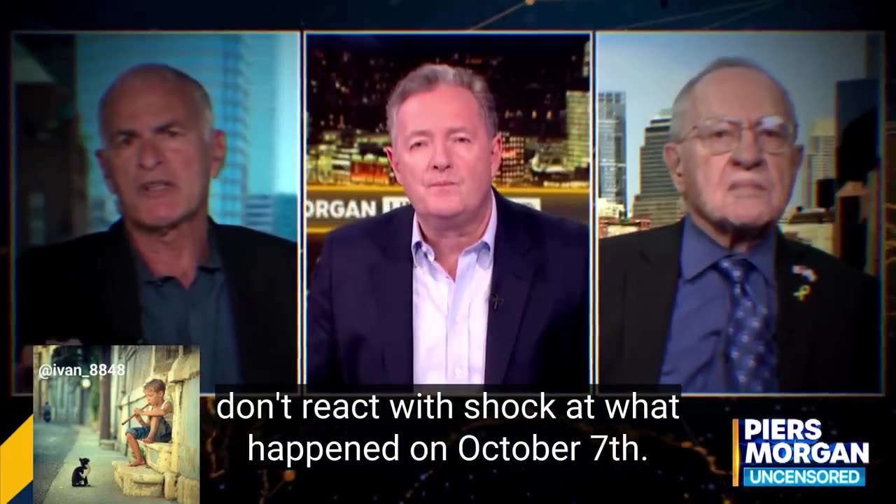 Normal Finkelstein "If you lock 2 million in a concentration camp don't react with shock at what happened on October 7th"