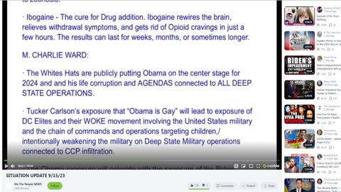 rumble - the white hats are publicly putting Obama on the center stage for 2024 and his life