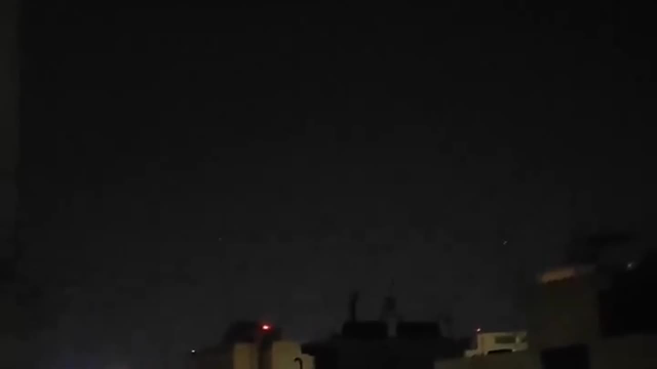 Air defense activity over Tehran, Iran