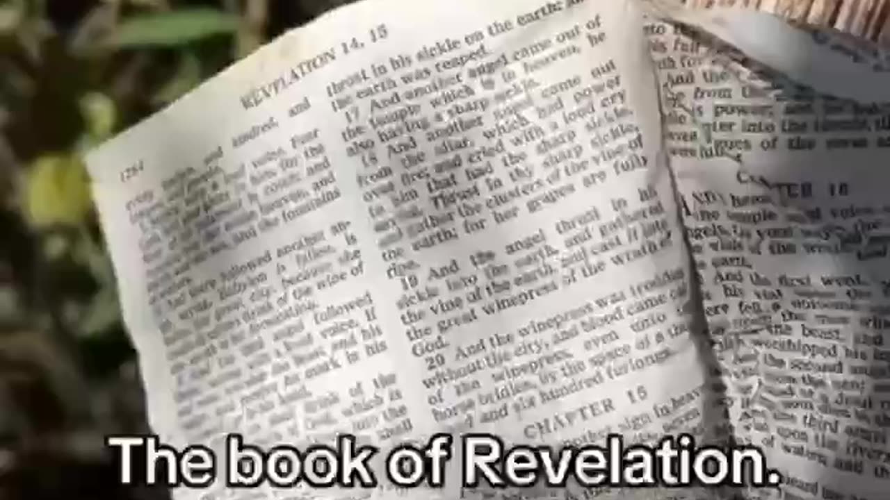 Man finds a Bible stuck to a fence pole open to Revelations 14-15