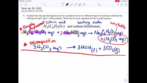 Double Replacement Lab - Part III screencast