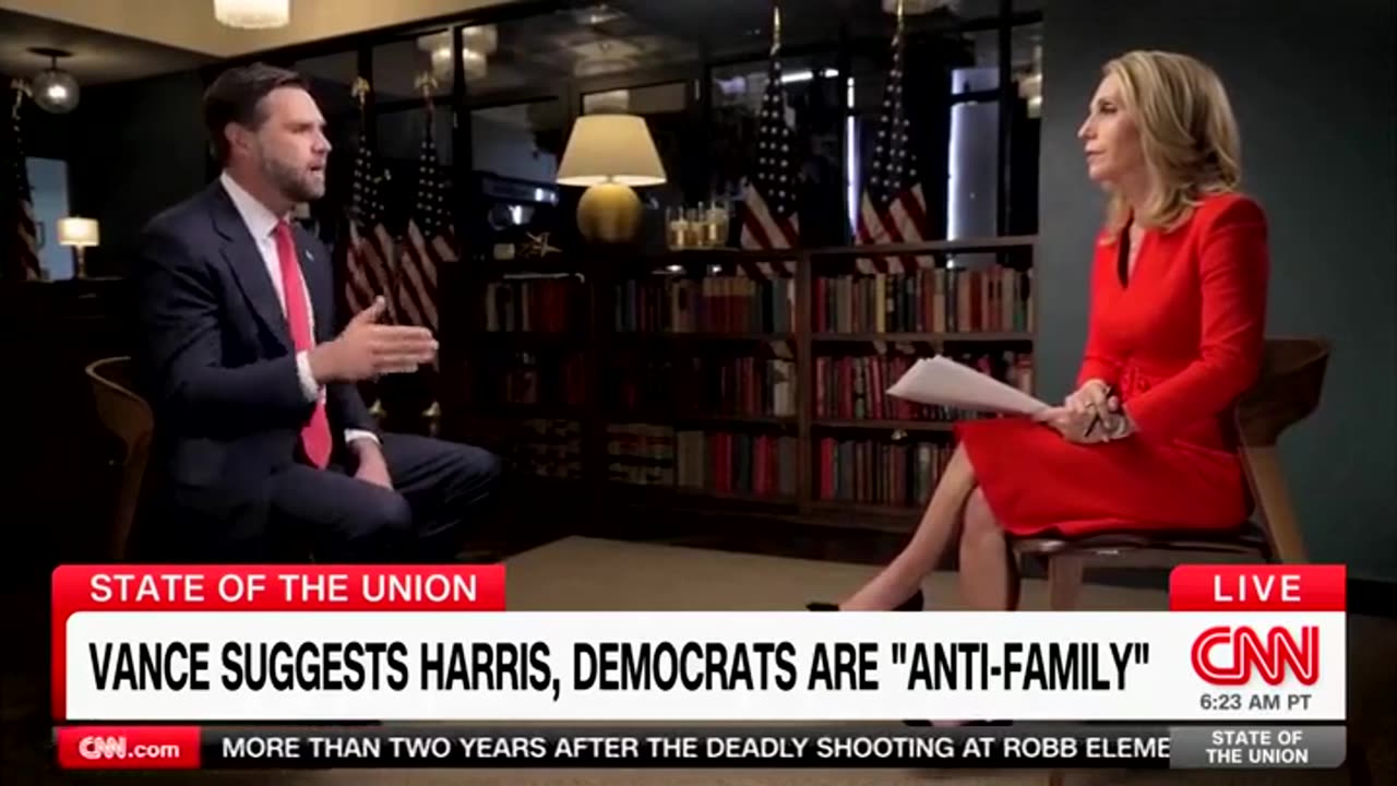 Dana Bash Bristles As J.D. Vance Asks Why Kamala Hasn't Done An Interview In Weeks
