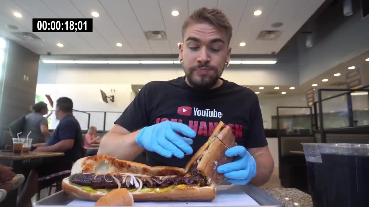 Giant barbecue sandwiches based on mcrib