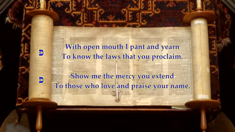 Psalm 119 part 17 v129-136 "Your statutes, LORD, are wonderful" to the tune Hereford. 17th: pe