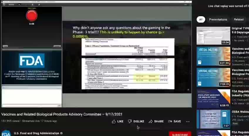 A Member of The FDA Vax Panel Said... "We Are Killing More People Than We Are Saving With The Shots"