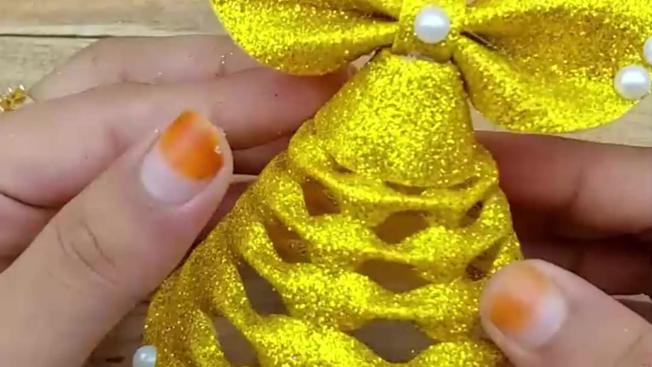 Handmade Christmas ornaments making for home decoration