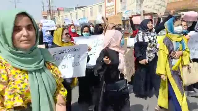 Brave Afghan women protesting Taliban oppression