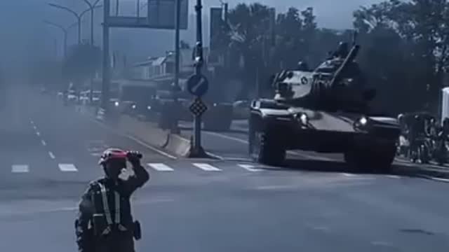 Chinese Tank movement occurring in Fujian earlier.