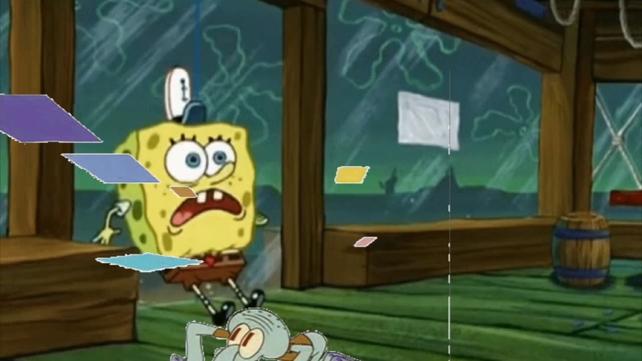 Squidward Is Playing With Tiles While SpongeBob Is Hyperventilating 😱