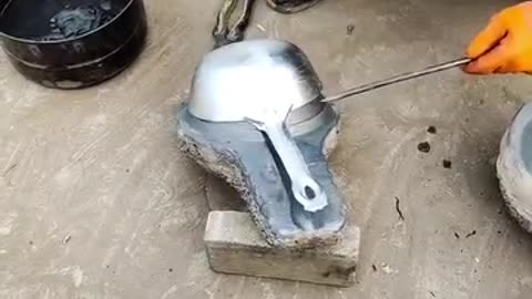 Casting copper hammer out of scrap