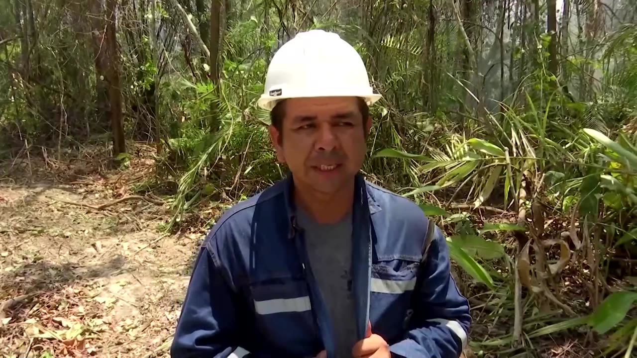 Underequipped firefighters try to hold back wildfires in Bolivia