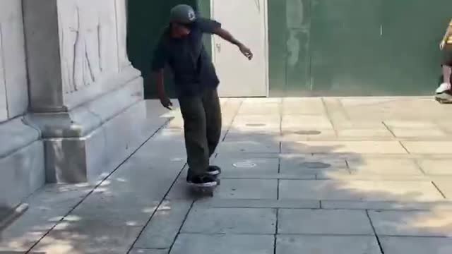 Skateboarding in the park