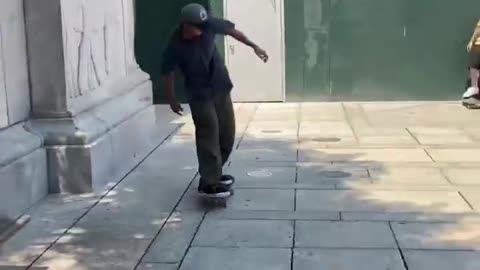 Skateboarding in the park