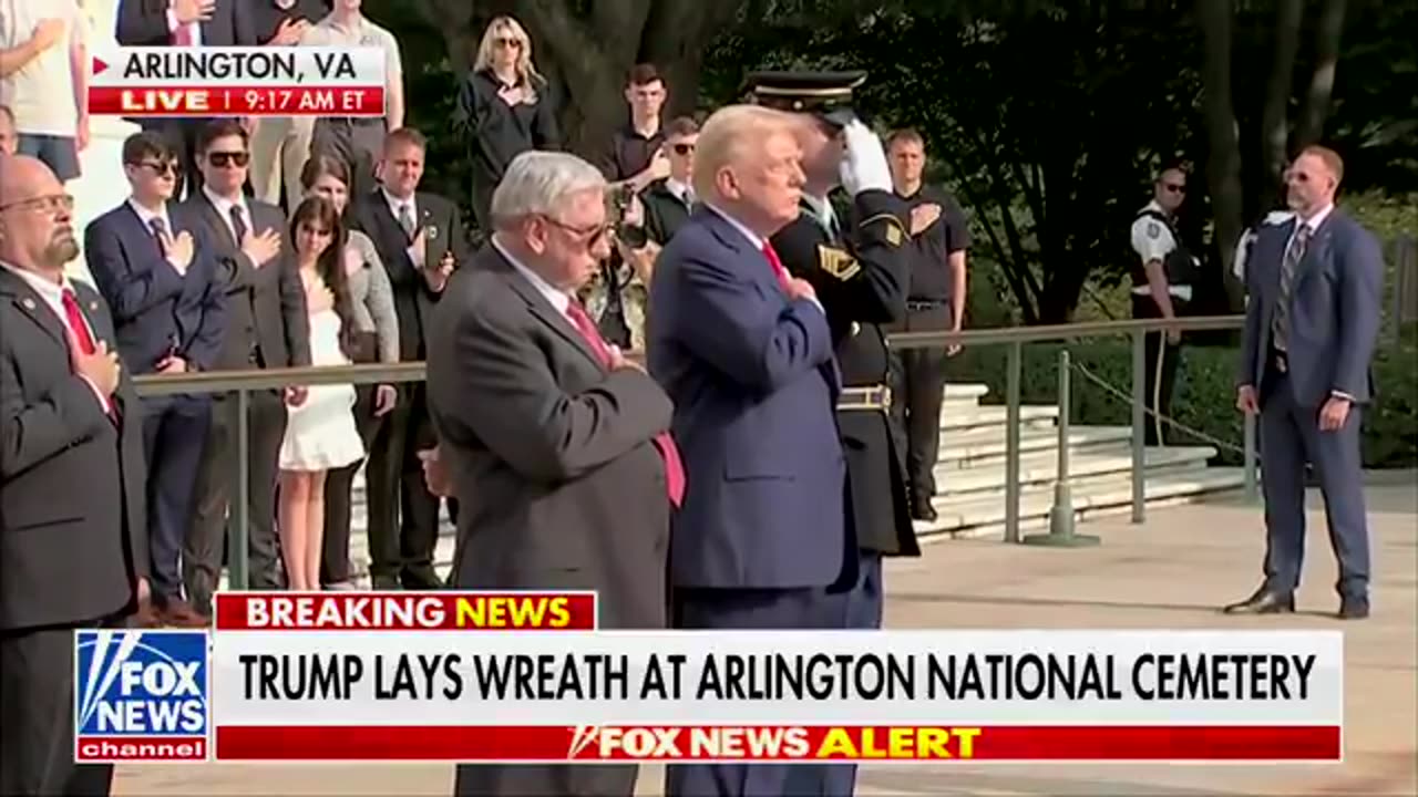 Trump at Arlington laying wreath for 13 service members dying during Afghanistan withdrawal