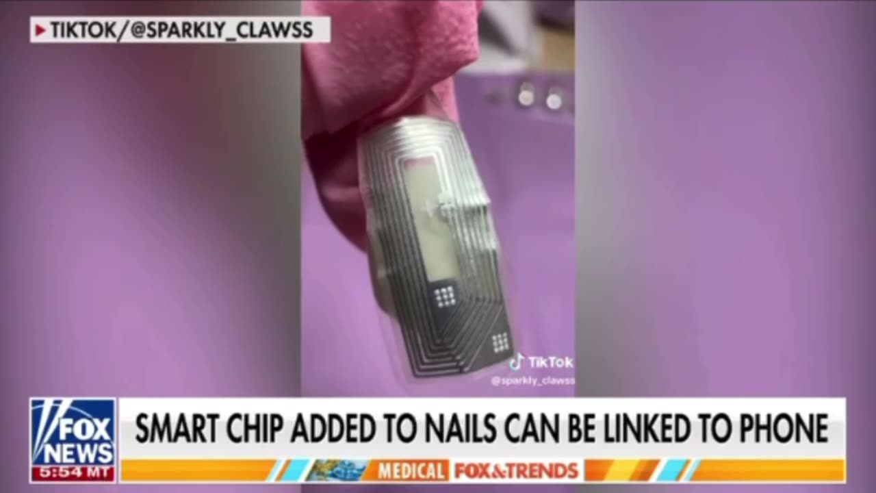 Smart chip added to nails can be linked to phone