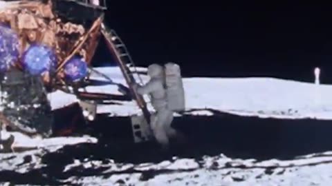 U.S Flag on the Moon