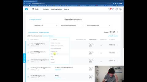 Get Response Import leads into a list