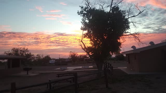 Sunrise At Pancho Villa State Park In Columbus, New Mexico In Hyperlapse