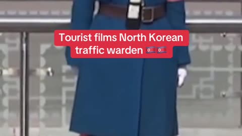 North Korean Crossing Guard Caught on Secret Camera