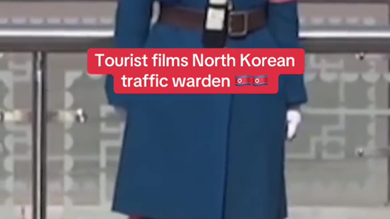 North Korean Crossing Guard Caught on Secret Camera