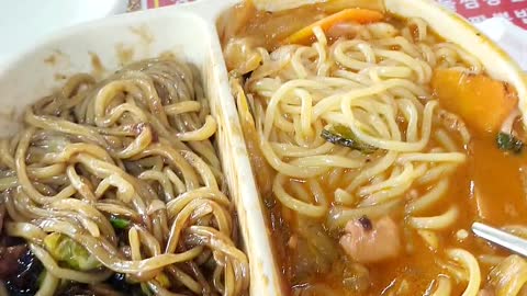 Korean Jjam-jja noodle(half and half)