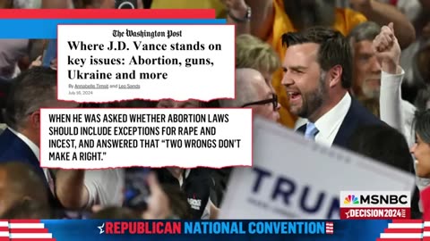 Maddow outlines J.D. Vance's radical extremism on Ukraine, abortion rights