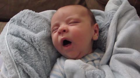 Baby Oliver wakes up with every emotion