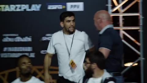 DANA WHITE SIGNS TAJIKISTAN FIGHTER WHO ASKED FOR A UFC CONTRACT AT THE UFC 308 PRESS CONFERENCE