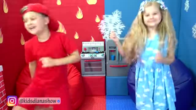 Diana and Roma play Hot vs Cold Challenge