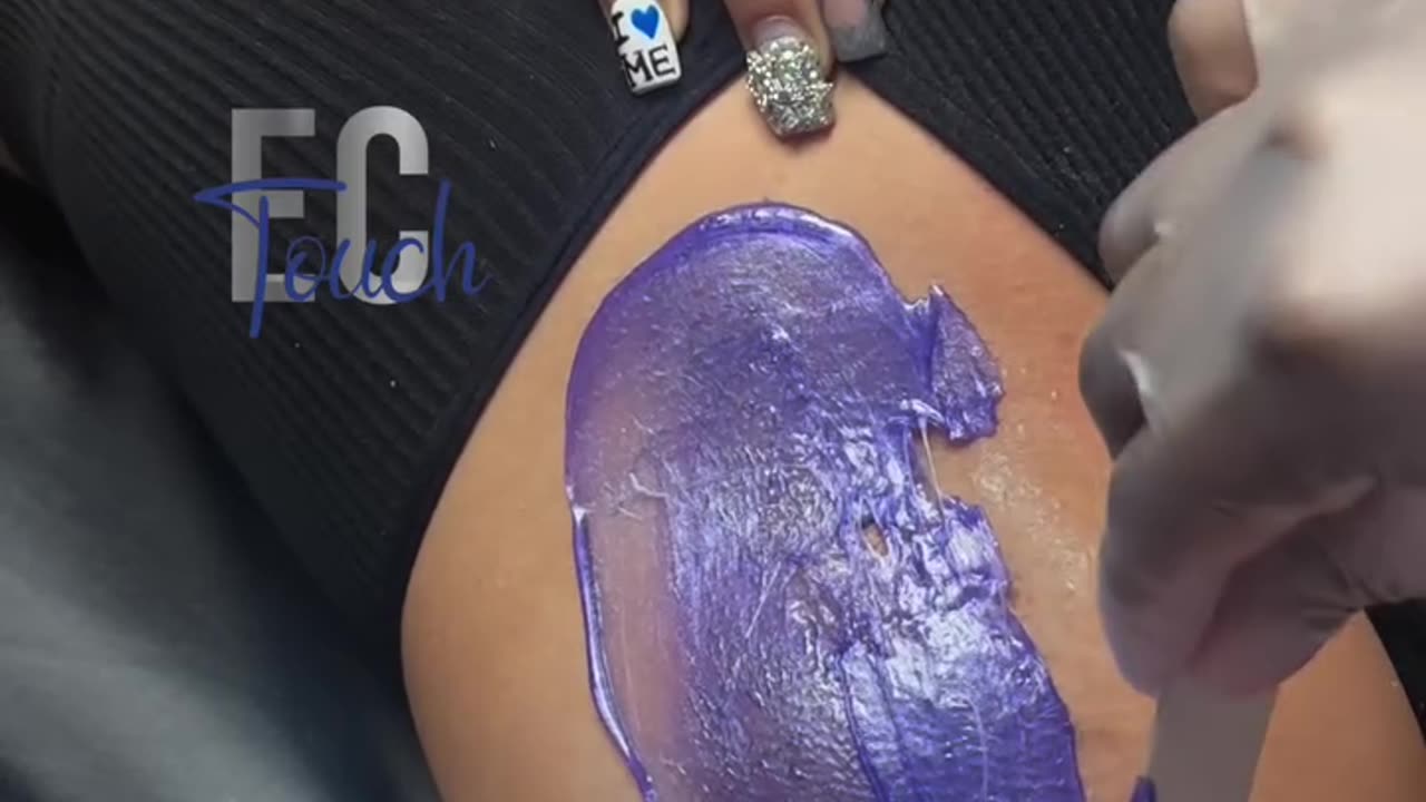 Underarm Waxing Tutorial with Sexy Smooth Hypnotic Purple Seduction Hard Wax by @eastcoasttouch_