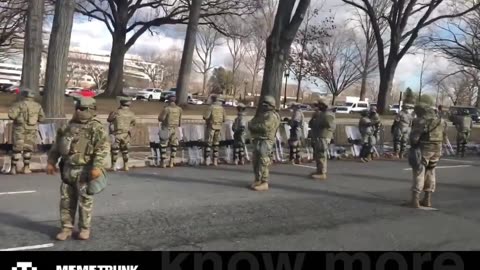 National Guard turning their backs to Biden