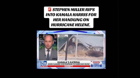 Stephen Miller Rips into Kamala for her LACK of handling hurricane Helene