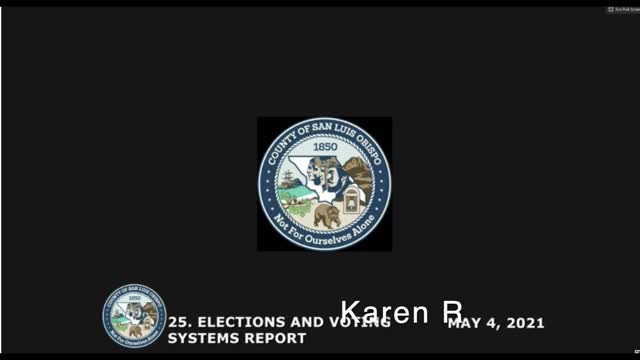 Election Security • Board of Supervisors May 4, 2021 Public Comment • Karen R