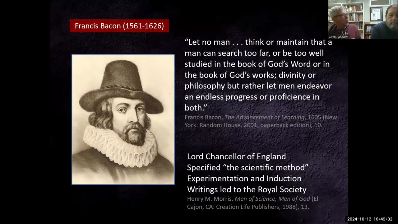 2024 10 Oct 12 ETC Bibles Influence on Science