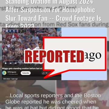 Fact Check: Video Does NOT Show Jarren Duran Of Red Sox Getting Standing Ovation In 2024 -- Old Vid