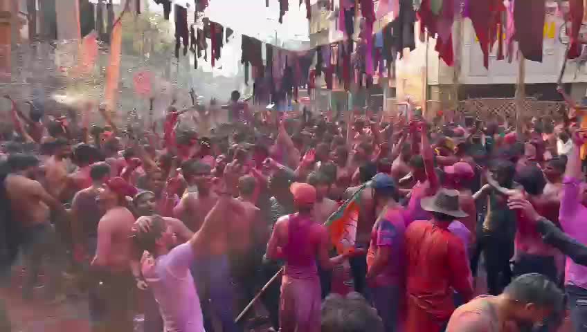 Kapra faari Holi festival (cloth less Playing holi