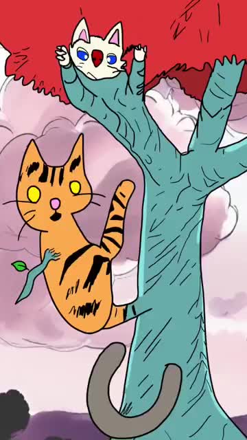 Cat stuck in a tree #shorts #viral #funny